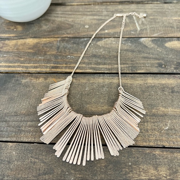 DANIELA SWAEBE Gala Rose Gold Tone Collar Statement Necklace - Picture 3 of 8